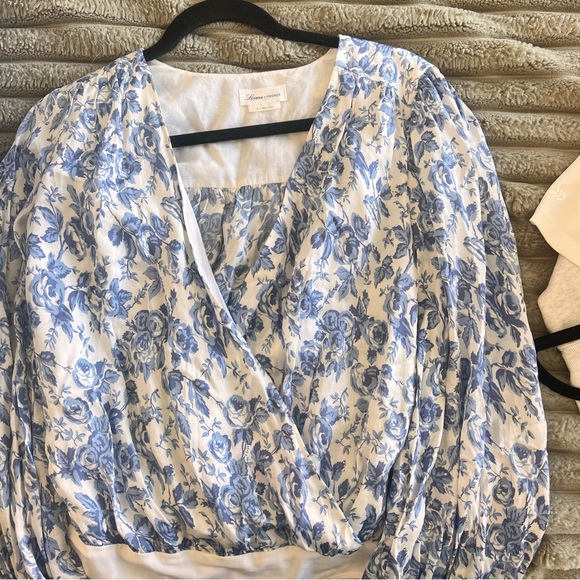 Lovers + Friends Blue Floral Bodysuit - Picture 7 of 8